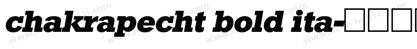 chakrapecht bold ita字体转换